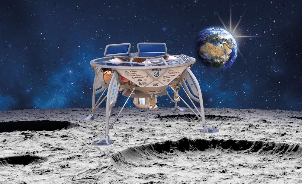 ARTIST'S DEPICTION OF SPACEIL ON THE MOON