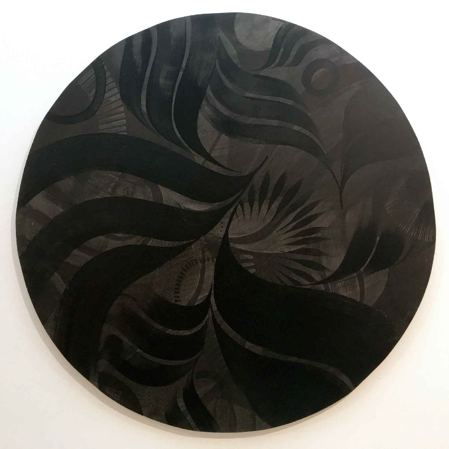 One of the painted wooden circles within the installation (104cm)