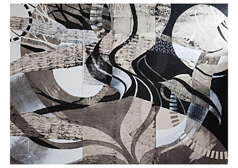 '...not forgotten' 6 x 9 m ink, acrylic, dirt on canvas. 2015