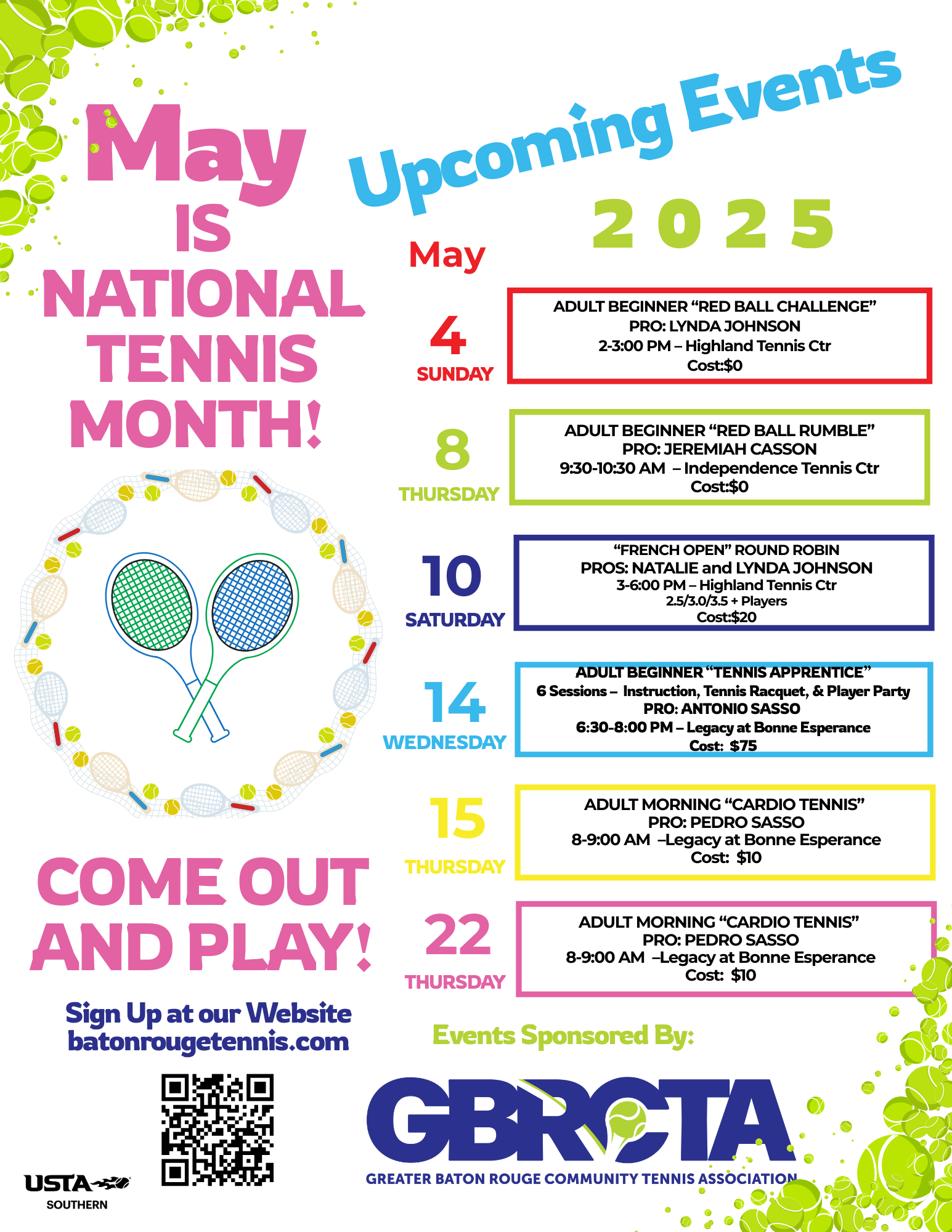 May is NATIONAL TENNIS MONTH — Greater Baton Rouge Community Tennis ...