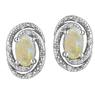OPAL & DIAMOND EARRINGS