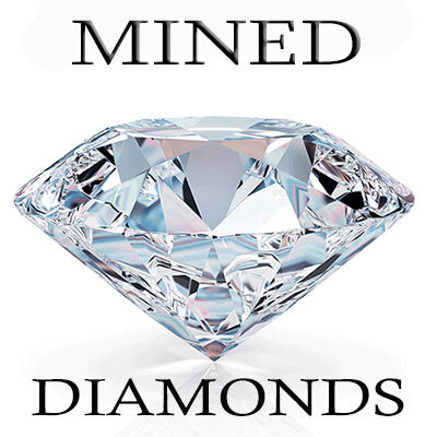 Mined, natural diamonds