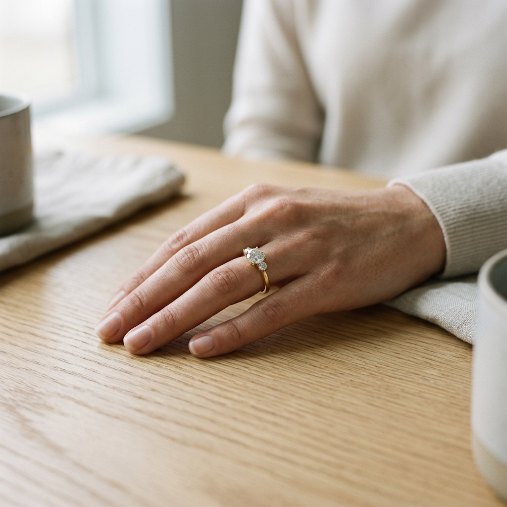 round brilliant lab created diamond ring