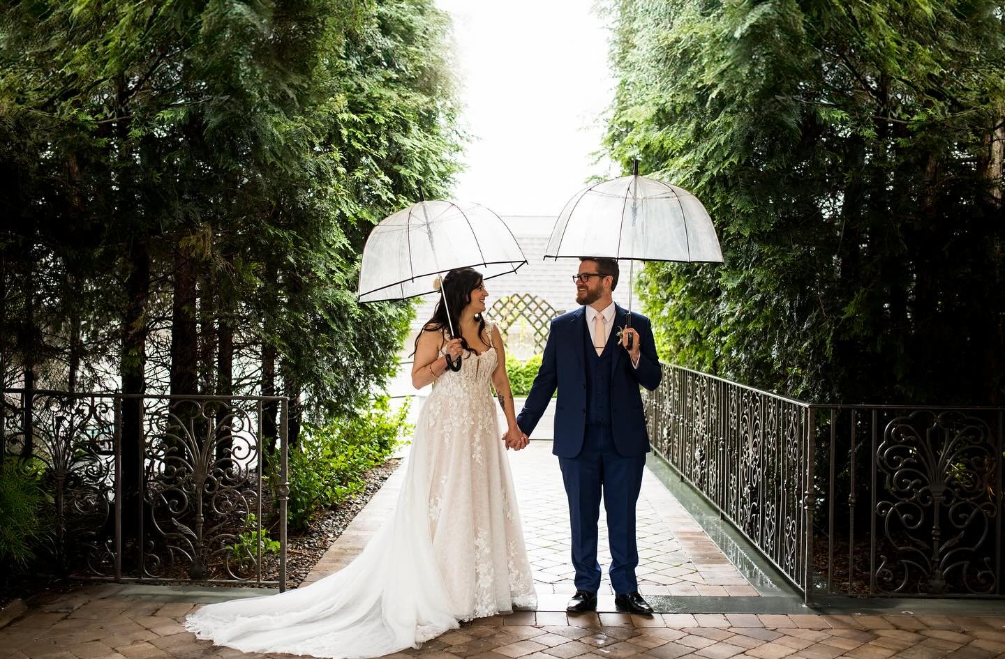 A day filled with just as much joy and love as it was rain, congratulations to Kim + Jeff! 

Photographer: @cassondremae_photography 
Venue: @westhillscountryclub 
Florals: @livflorally 
H&amp;MU: @heidicooperdesign 
Dress: @wildbloomsbridal_ 
DJ: @e