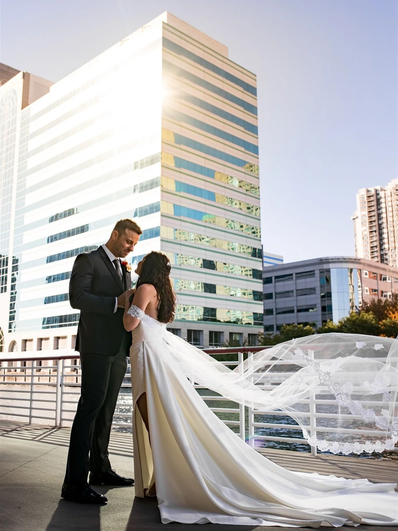 An unforgettable day and backdrop to celebrate the love of Valerie + Rick! 

The cape on Valerie&rsquo;s dress was made from her mother&rsquo;s wedding gown and it was simply stunning! 

Photographer: @cassondremae_photography 
Venue: @battellojc 
Fl