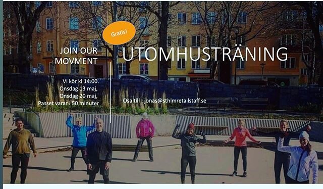 Folkhälsomyndigheten recomends us to keep on exercising. So we wanna invite you to an outdoor training class in Stockholm. As the recommendations says we keep a minimum of 2 meters distance between each other and we will be outside. If you wanna joi
