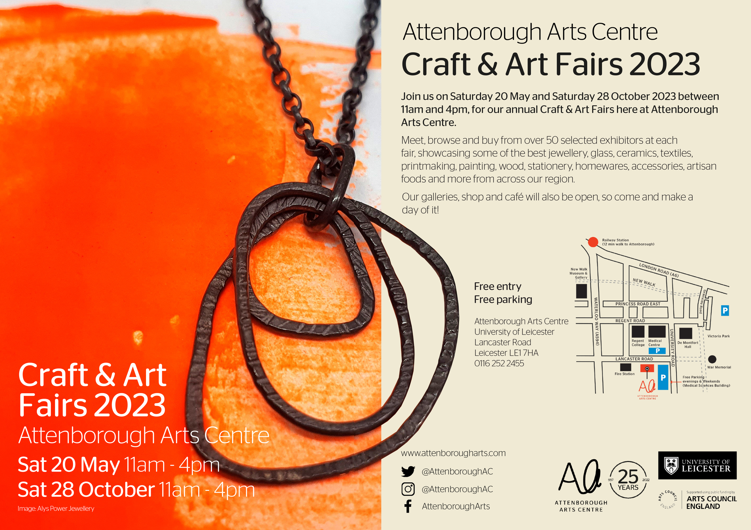 Attenborough Arts Centre Craft & Art Fairs 2023  FLYER.png