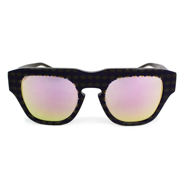 The Dagger Sunglasses in Micro Dotted Black