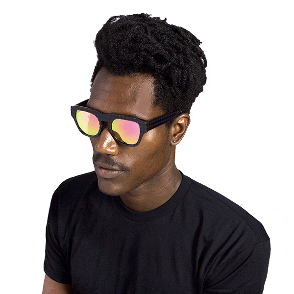 The Dagger Sunglasses in Micro Dotted Black