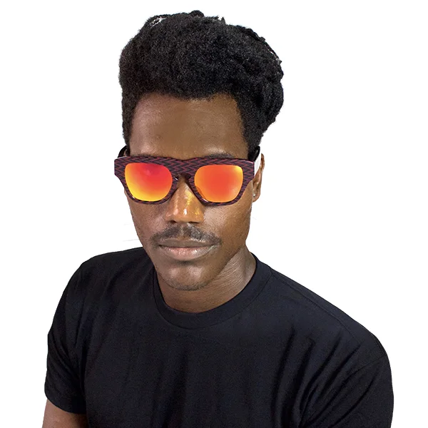 The Dagger Sunglasses in Zig Zag Red
