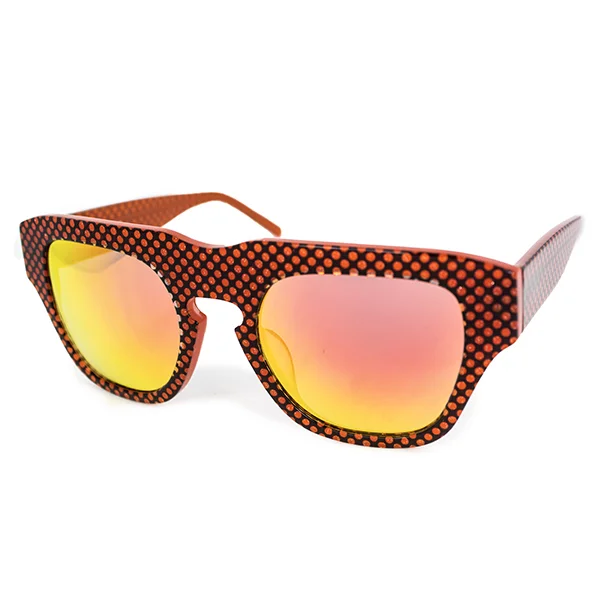 The Dagger Sunglasses in Micro Dotted Red
