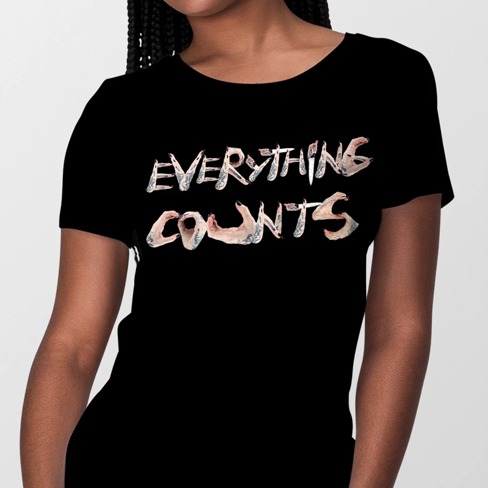 Speaking in Hands Typography Art T-Shirts - Depeche Mode Shirt - Everything Counts