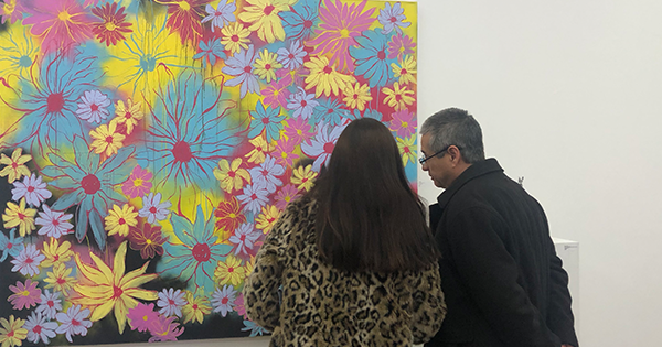 Revenge of the Flowers Floral Painting at Plaxall Gallery | Long Island City Queens NY