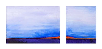 Sunset Over The Hudson 5x7 & 4x5
