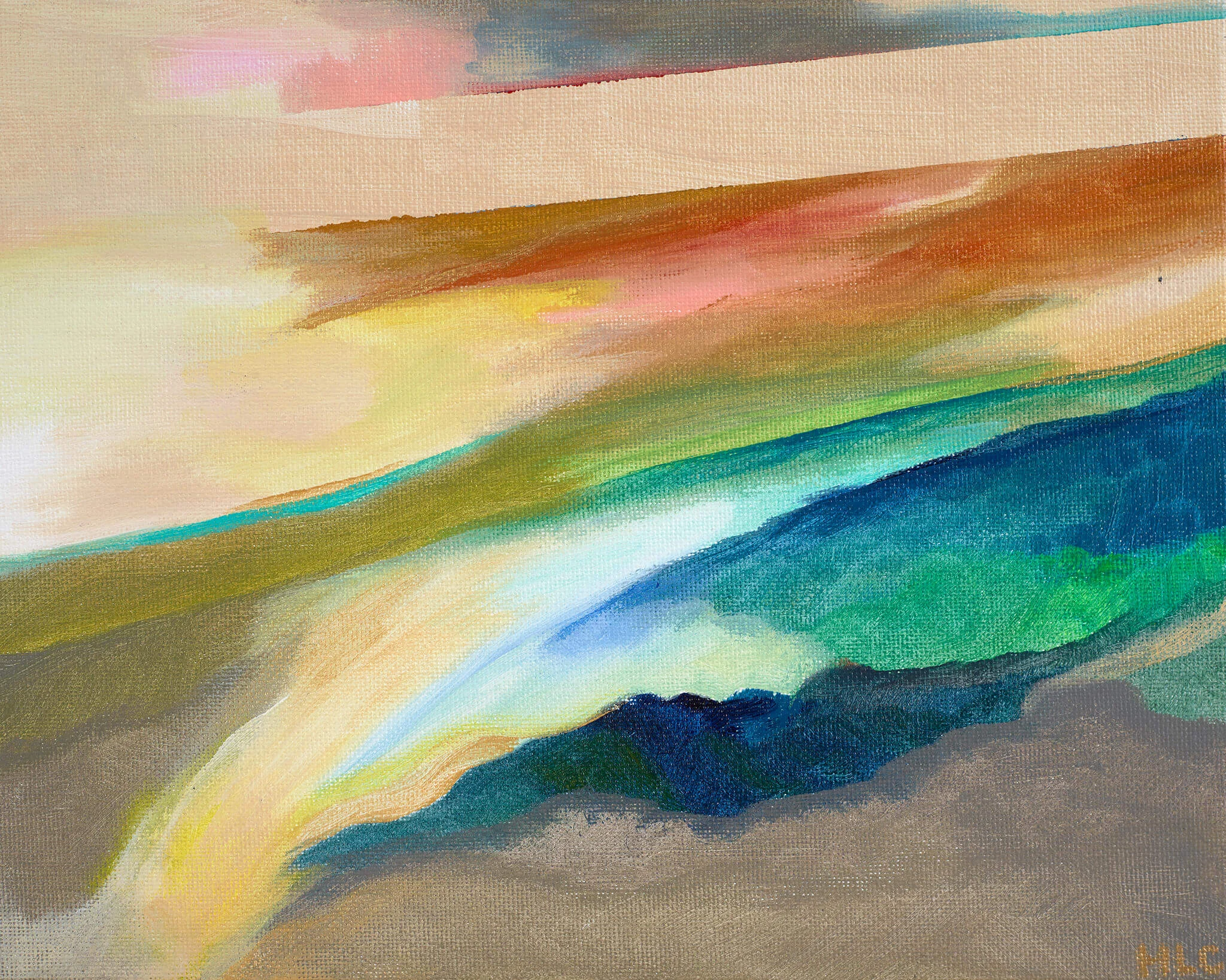 Falling In 8x10 multicolor abstract landscape painting-Hannah-Lowe-Corman-Mindfulness-Painter.jpg