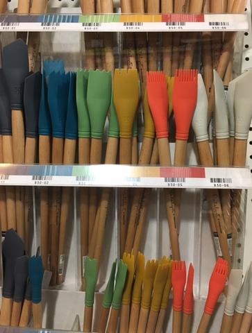 I was very tempted by these paint spatulas....but I restrained myself :)