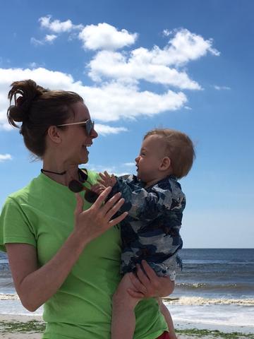 Hannah and Ean at the beach