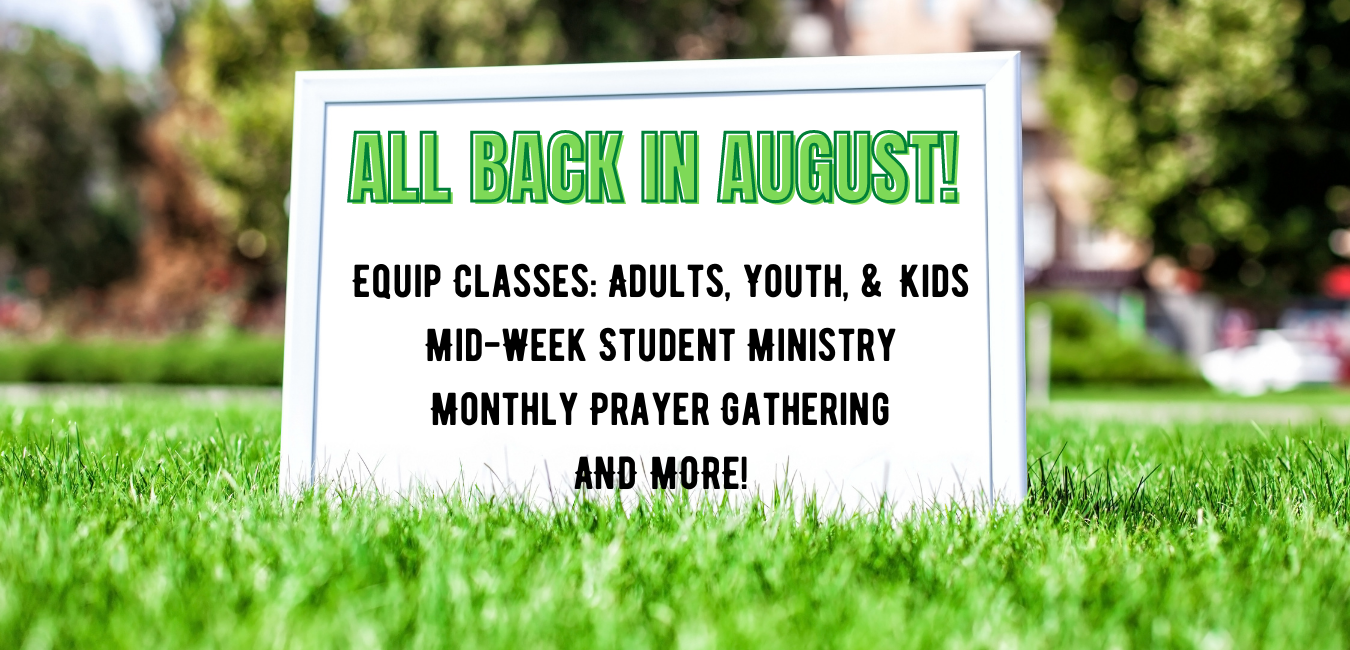 Stay tuned and subscribe to our weekly email for all of the announcements for when all ministry resumes in August! Email office@cccfortmyers.org to sign up for weekly emails!