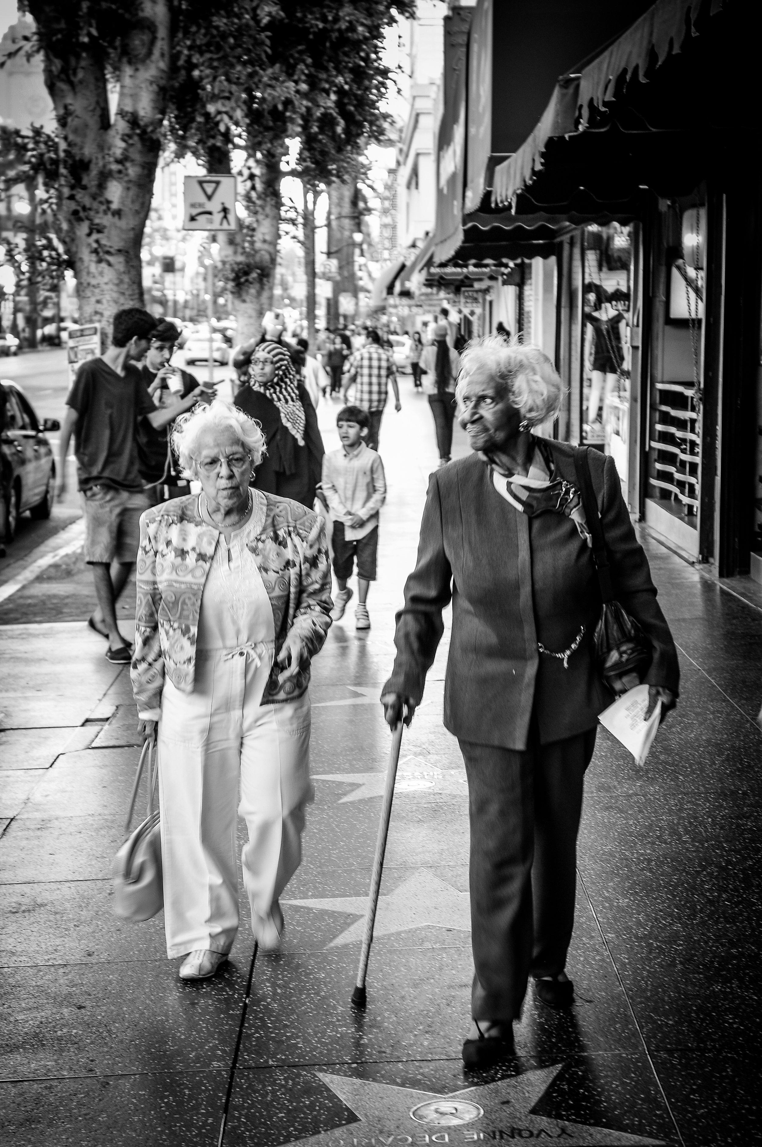 Two Hollywood Dames on an afternoon stroll,  Saturday September 15,2012