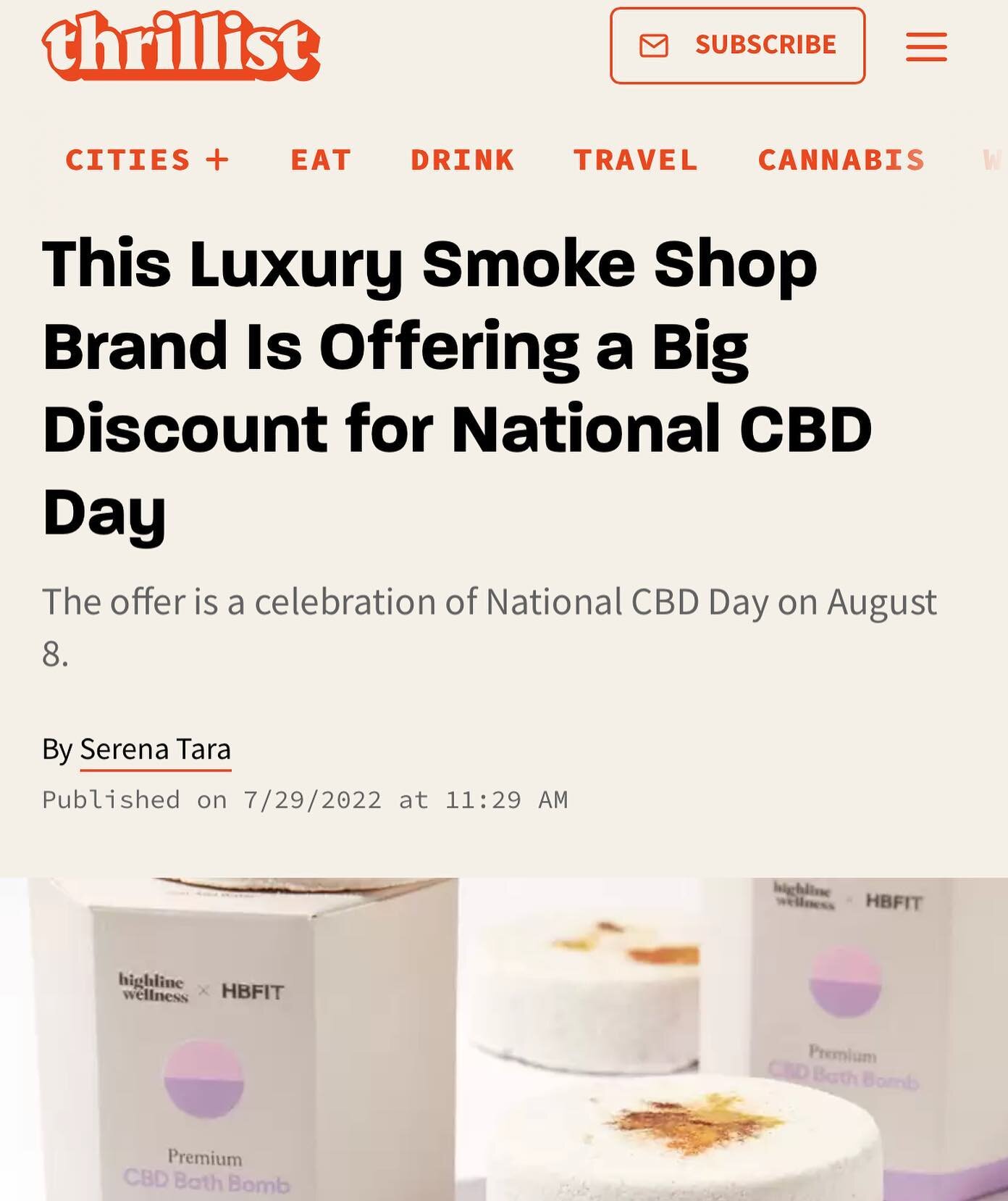 The countdown has started to #nationalcbdday ! @thrillist @serenatara shares the hottest deal on the best selection of #cbd from @higherstandards 
#thrillist #deals #shopping #beauty #wellness