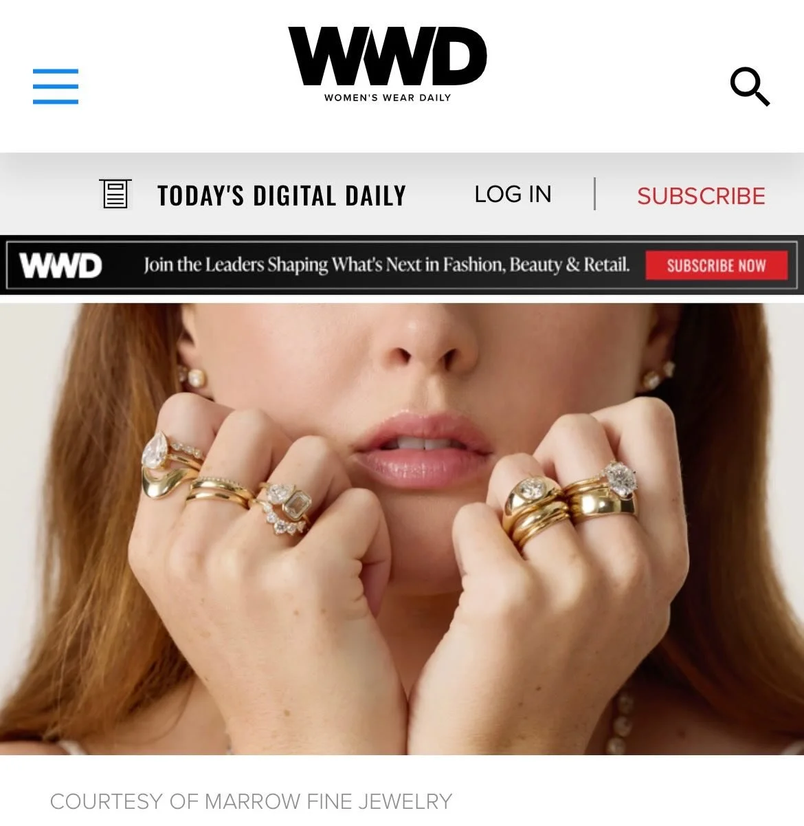 Get the tea on the new rules of engagement - and wedding bands - in @wwd by @laurenalexisnyc with @marrowfine founder Jillian Sassone!
.
.
.
#weddingbands #shopping #bridal #jewelry #engagementrings