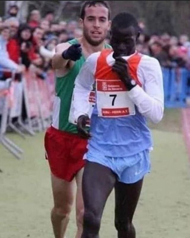 Athlete Abel Mutai representing Kenya, was just a few feet from the finish line, but he was confused with the signage &amp; stopped thinking he had completed the race. The Spanish athlete, Ivan Fernandez was right behind him &amp; realizing what was 