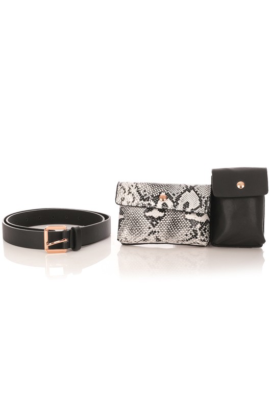 eshe python and black double pouch belt bag.jpg