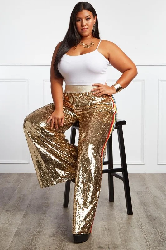 Curvy Eien gold glitter side stripe pant 1098X.jpg