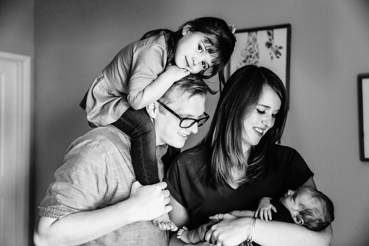 Newborn Photos with a Toddler Sibling | Baby Calvin