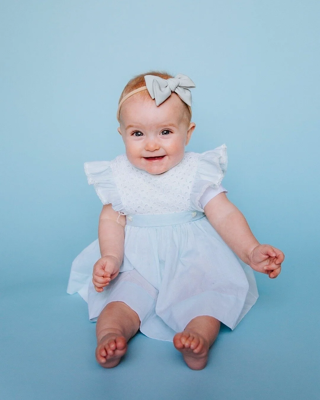 My little love bug in the dress that I wore AND grandma wore 🥰☺️