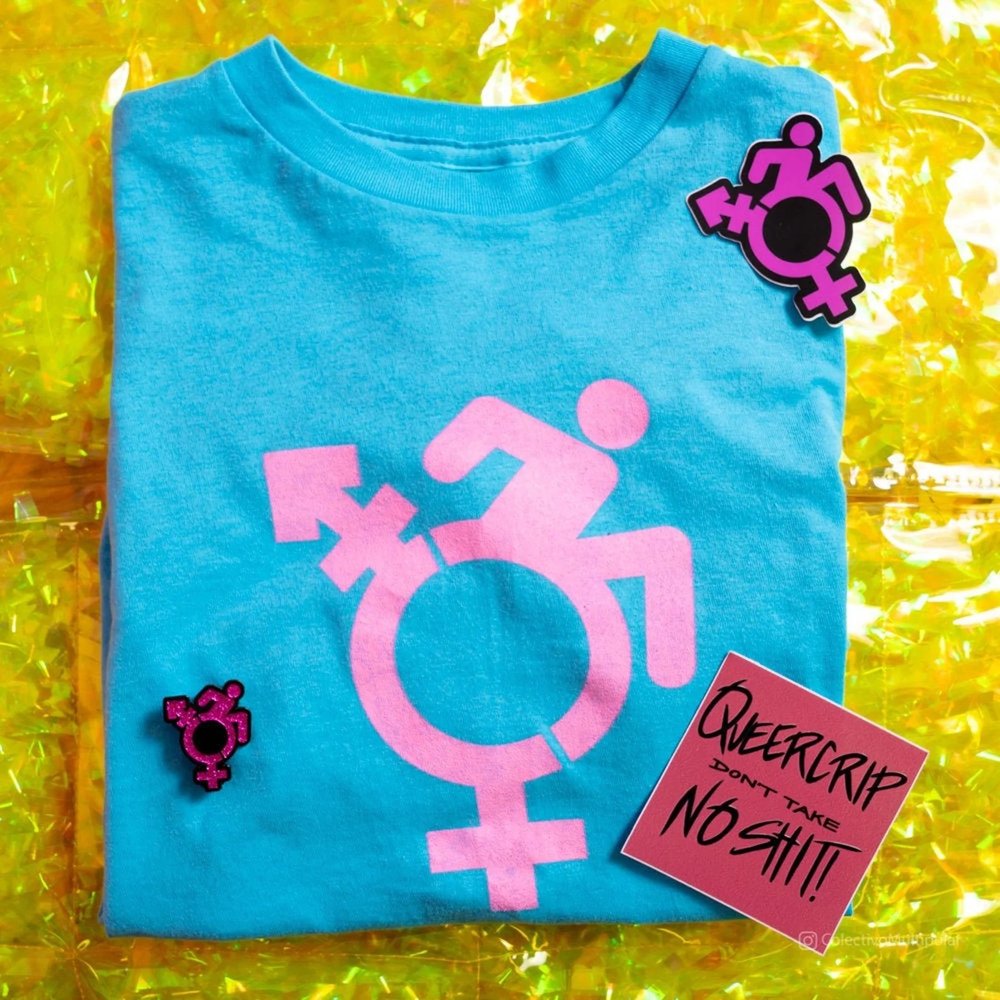 Equality Sticker Yellow On Blue