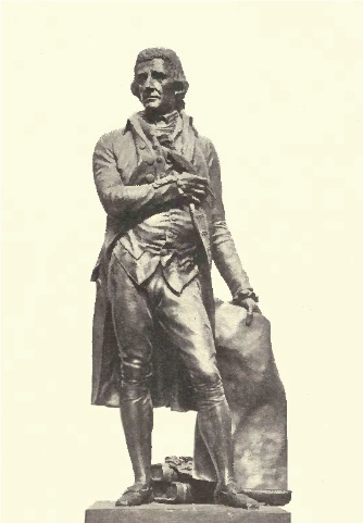 Thomas Jefferson in bronze by Jean Pierre David d'Angers 1834 Rotunda U.S. Capitol