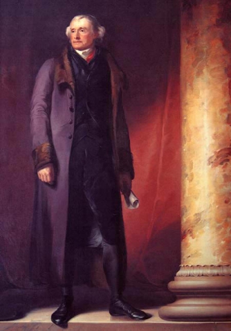 Jefferson portrait at West Point by Thomas Sully, 1821-22