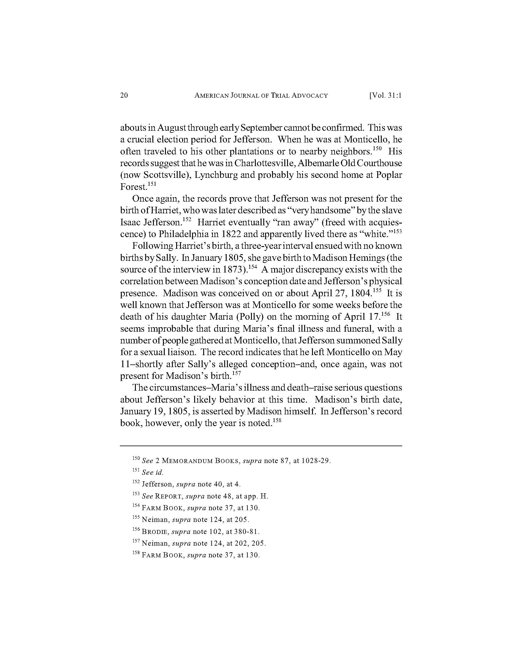 A Civil Action: Sally Hemings v. Thomas Jefferson — Thomas Jefferson ...