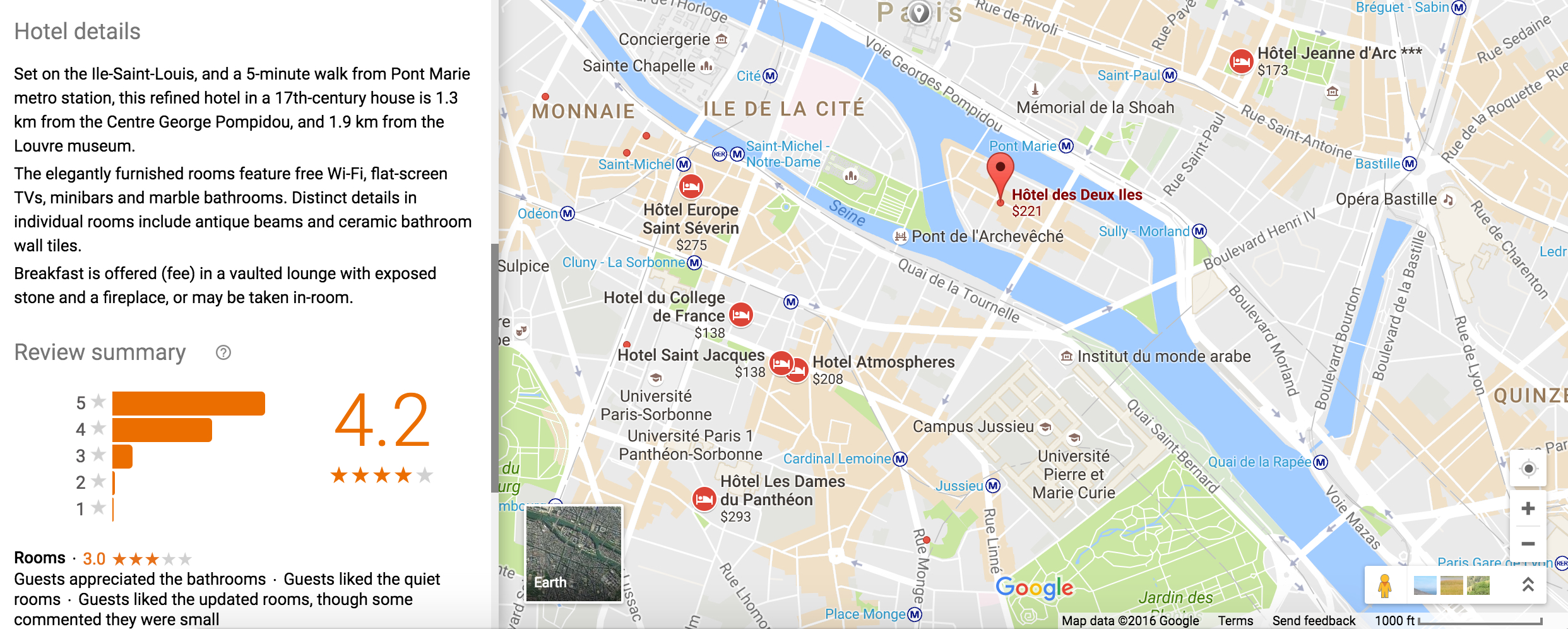 Google Hotels (Map)