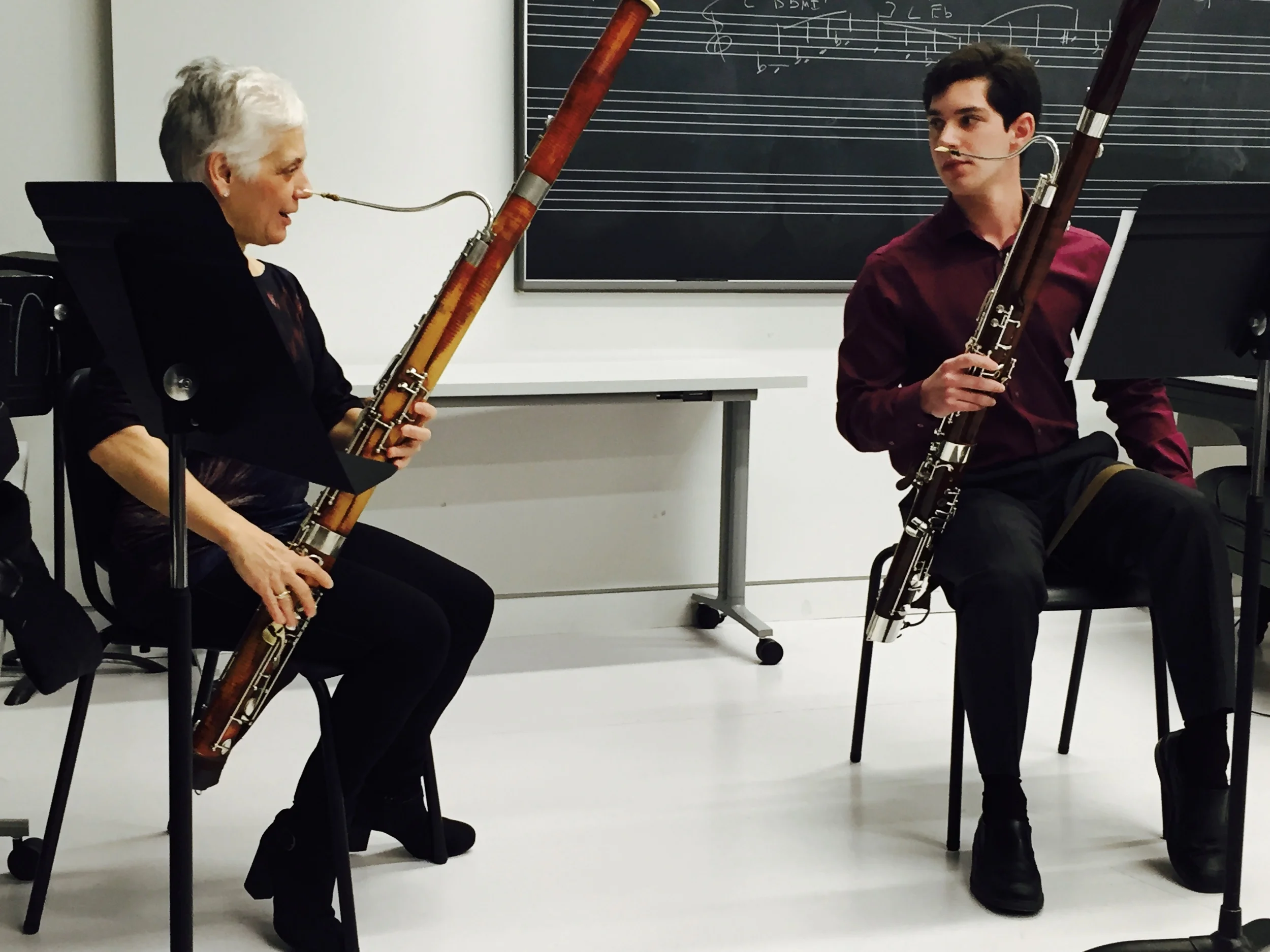 Guest Judith LeClair in master class with Jake Byrne