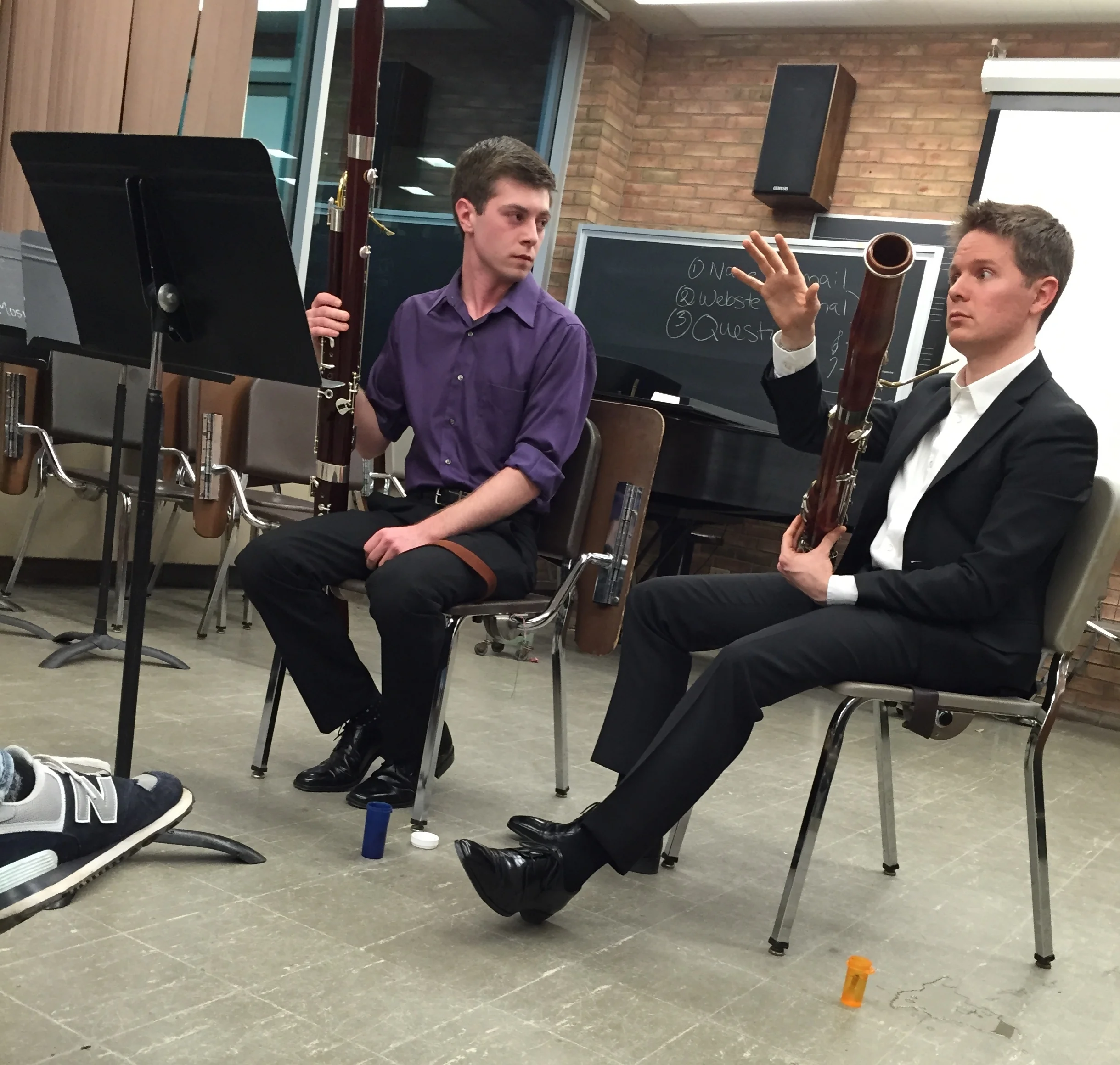 Miles Maner in master class with Liam Jackson