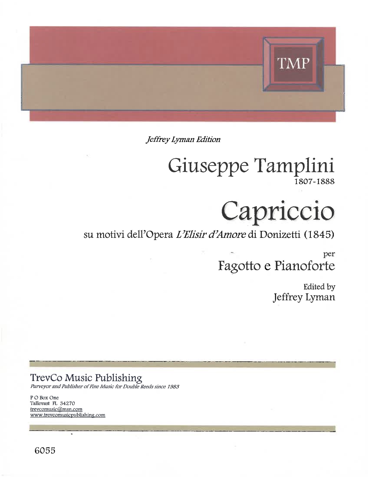 Giuseppe Tamplini: Capriccio on motives from "L'Elisir d'Amore"
