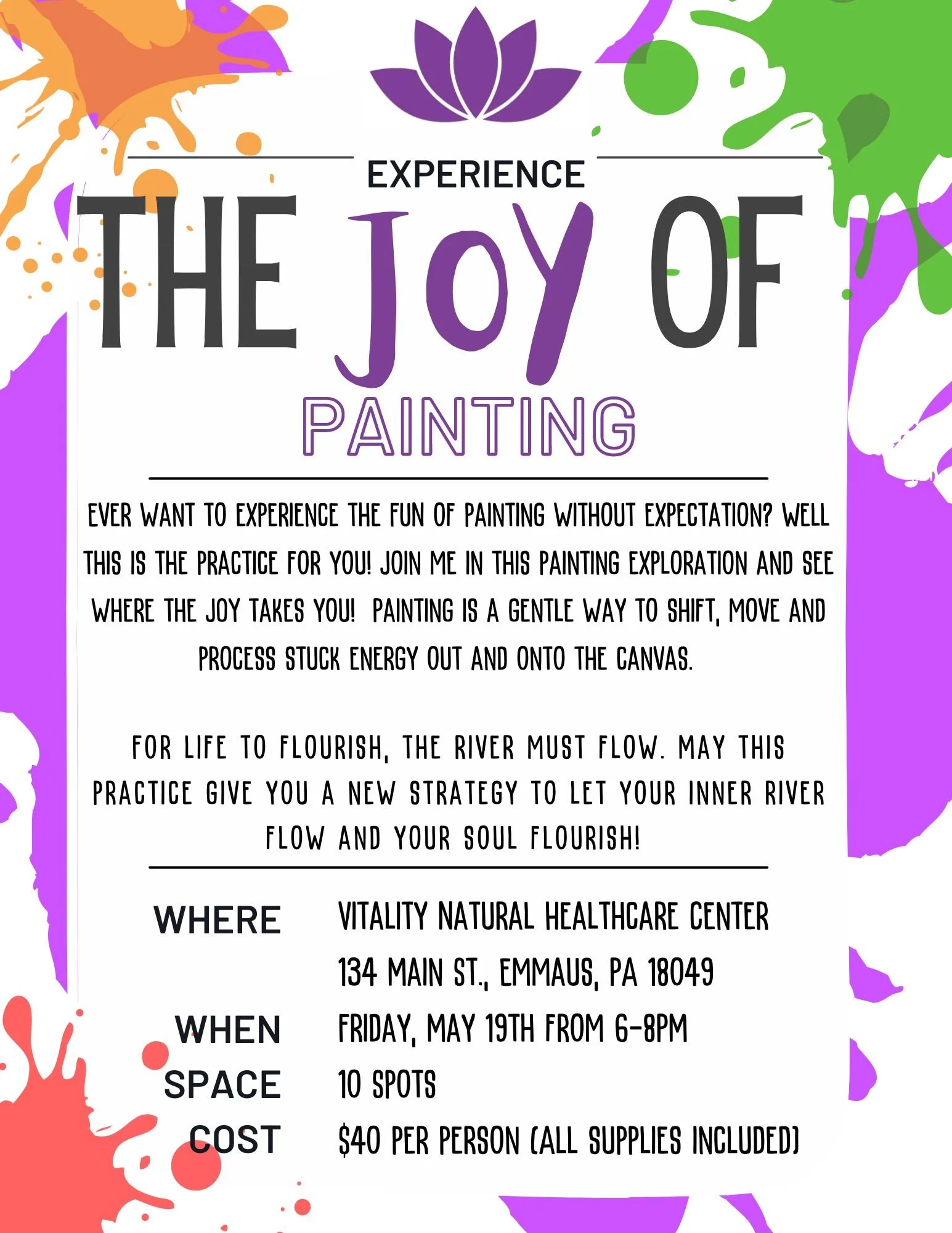 The Joy of Painting — Vitality Natural Healthcare Center