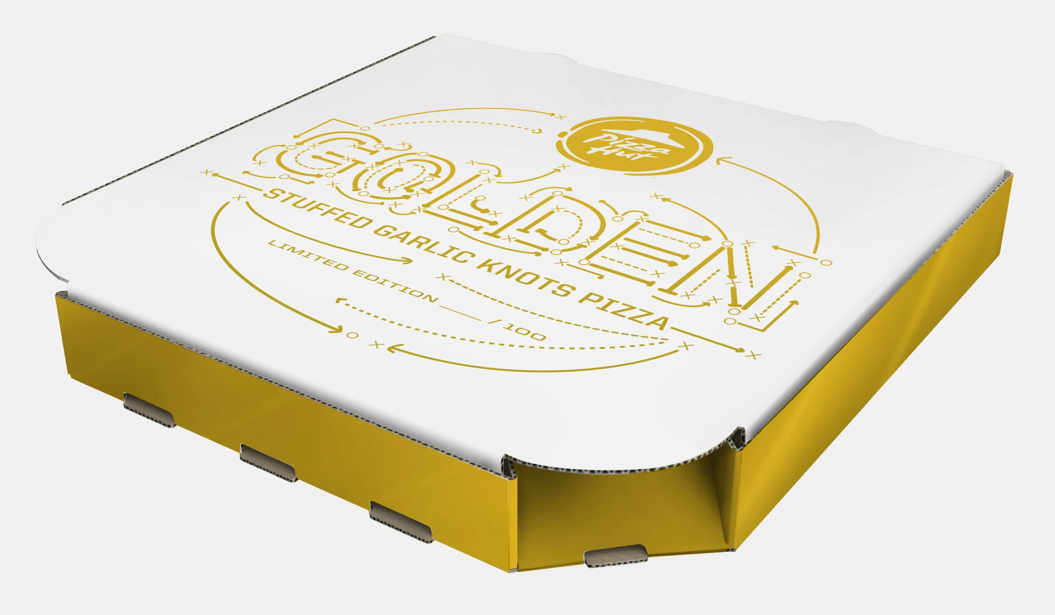 Golden Stuffed Garlic Knots Pizza - Football Edition