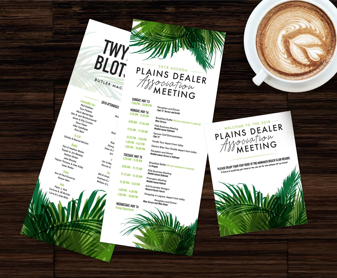 Personal Agendas/Name Tags & Welcome Card