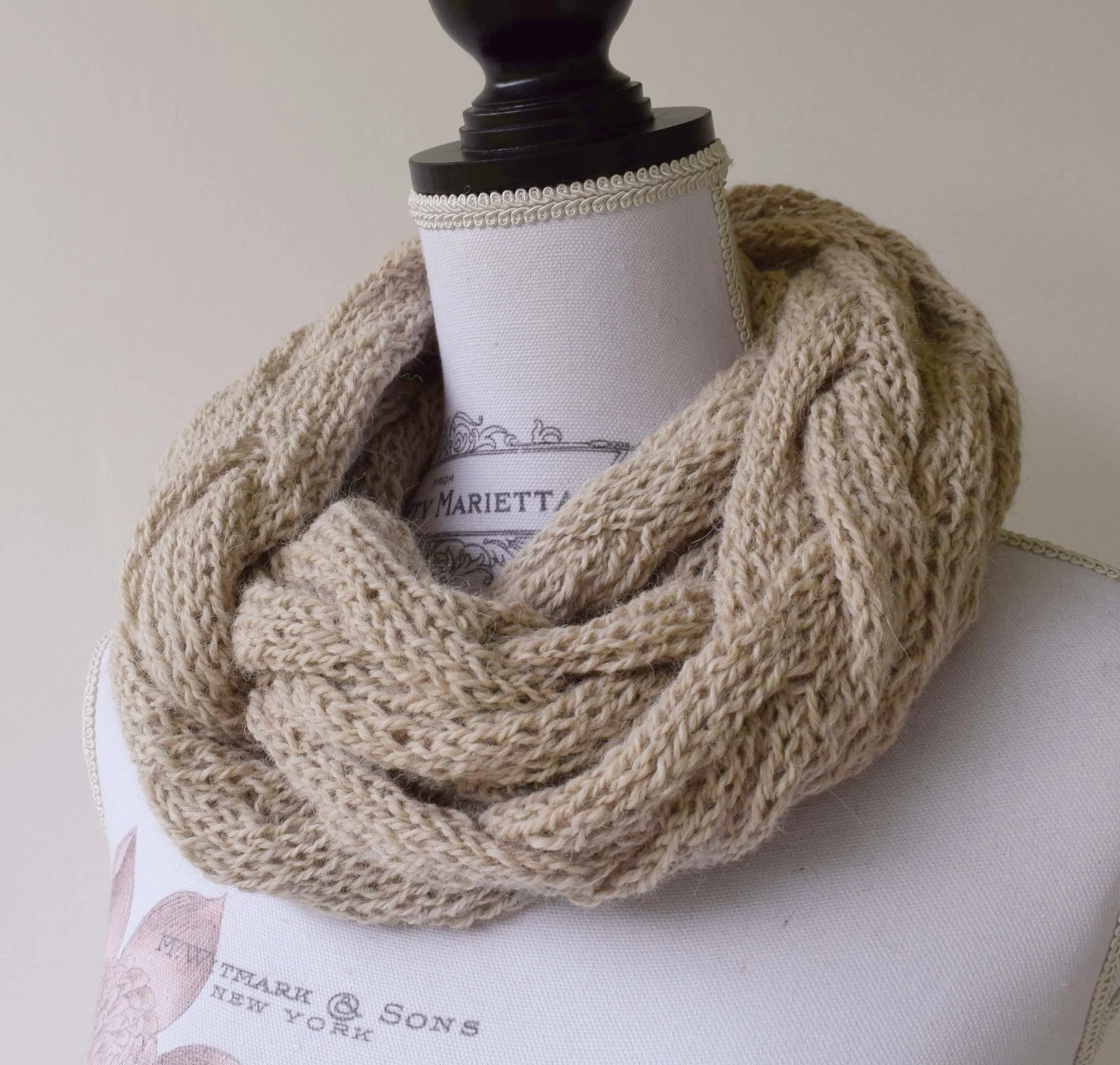 knitted alpaca scarf