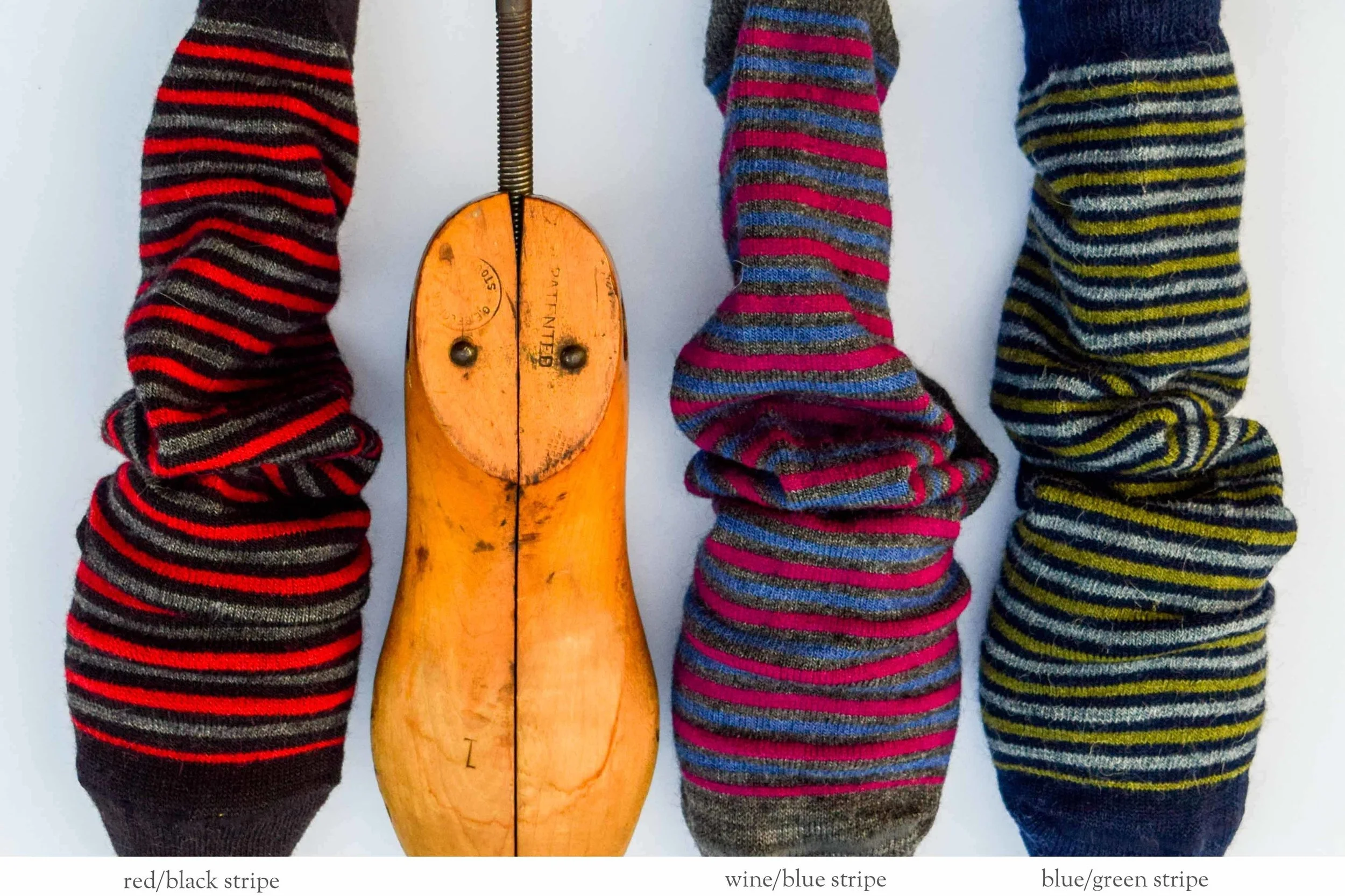 stripe alpaca trouser socks