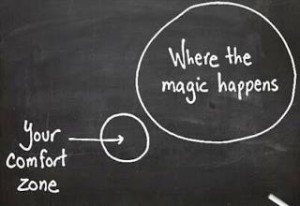 Familiar is what you're used to. Comfort is if it feels good.