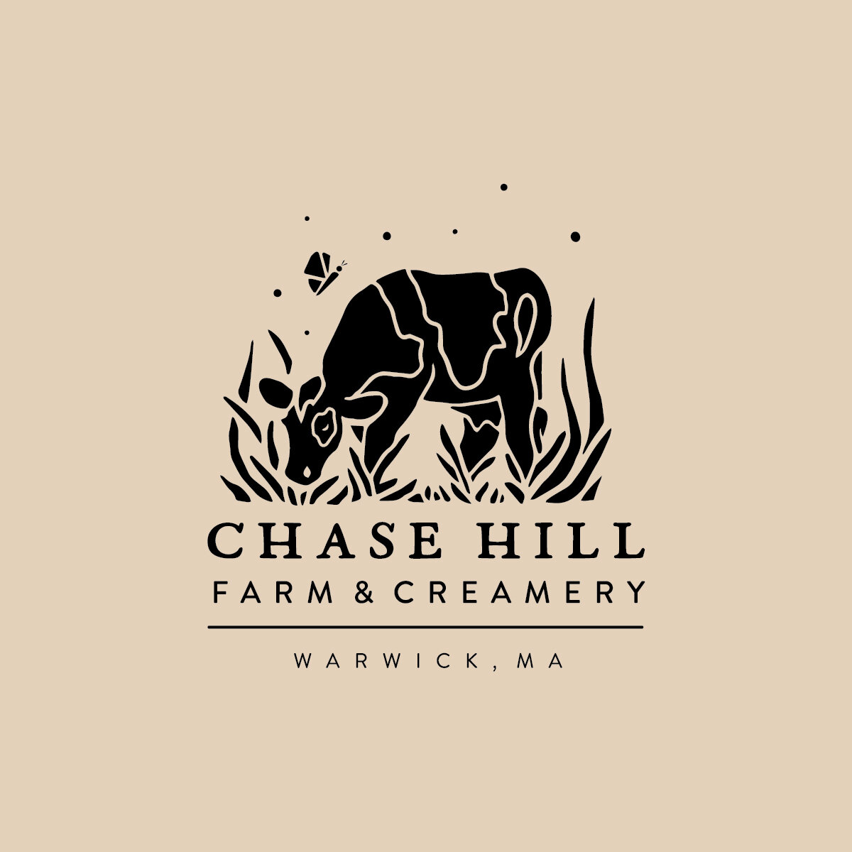 Chase Hill Farm Cow Logo on tan-01.jpg