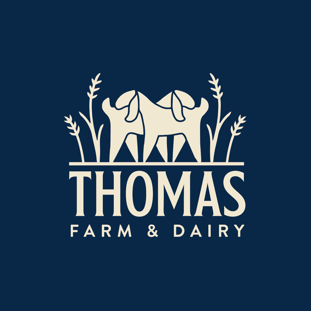 Thomas Farm & Dairy Logo - Cream on Navy.jpg