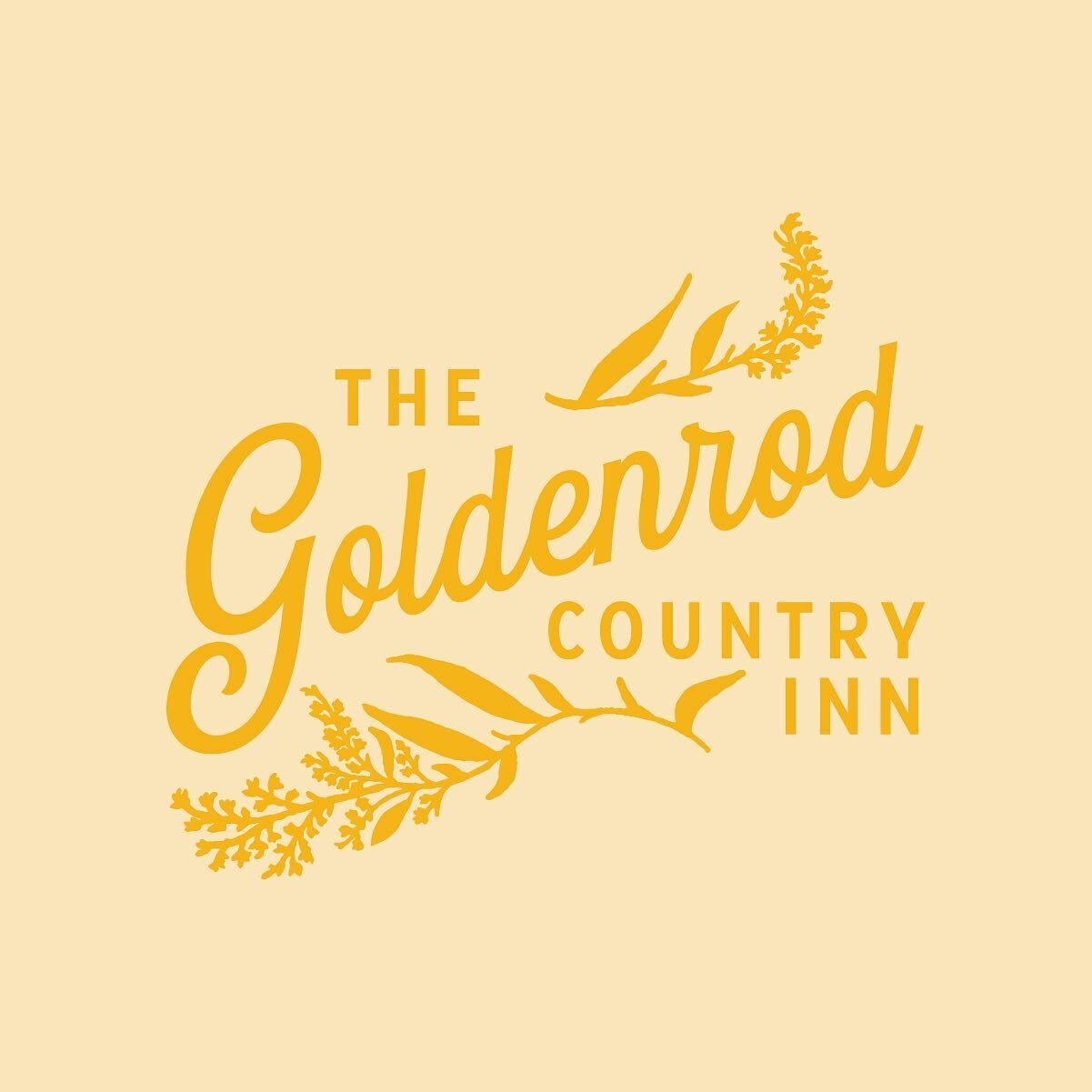 New logo system for @goldenrodcountryinn ! In giving new life to a sleepy B&amp;B in Worthington, MA, new owners Eric and Aaron wanted to create a welcoming place that offered guests a retreat into nature, a strong sense of community, and an authenti