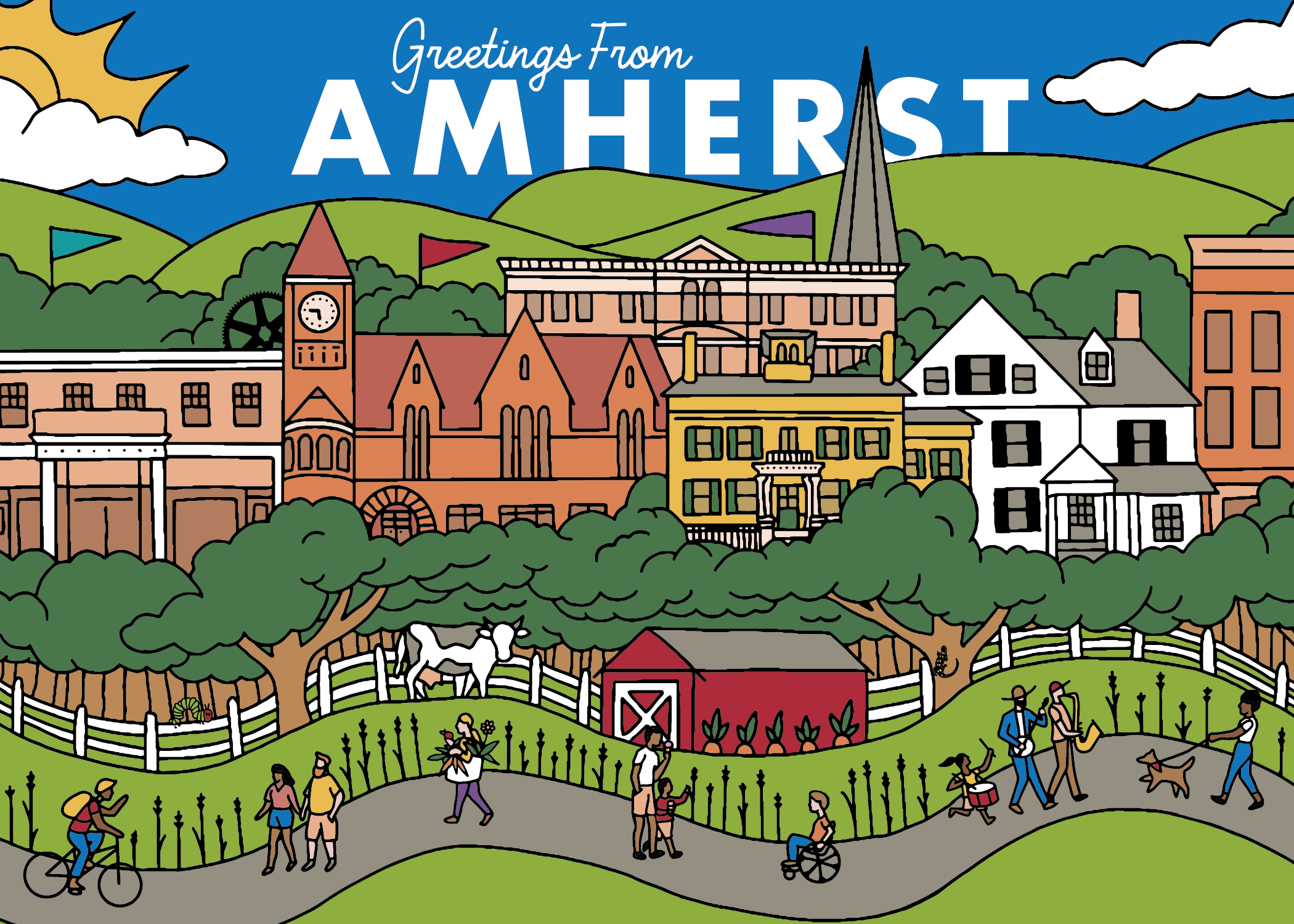 Greetings From Amherst Postcard - Front.png