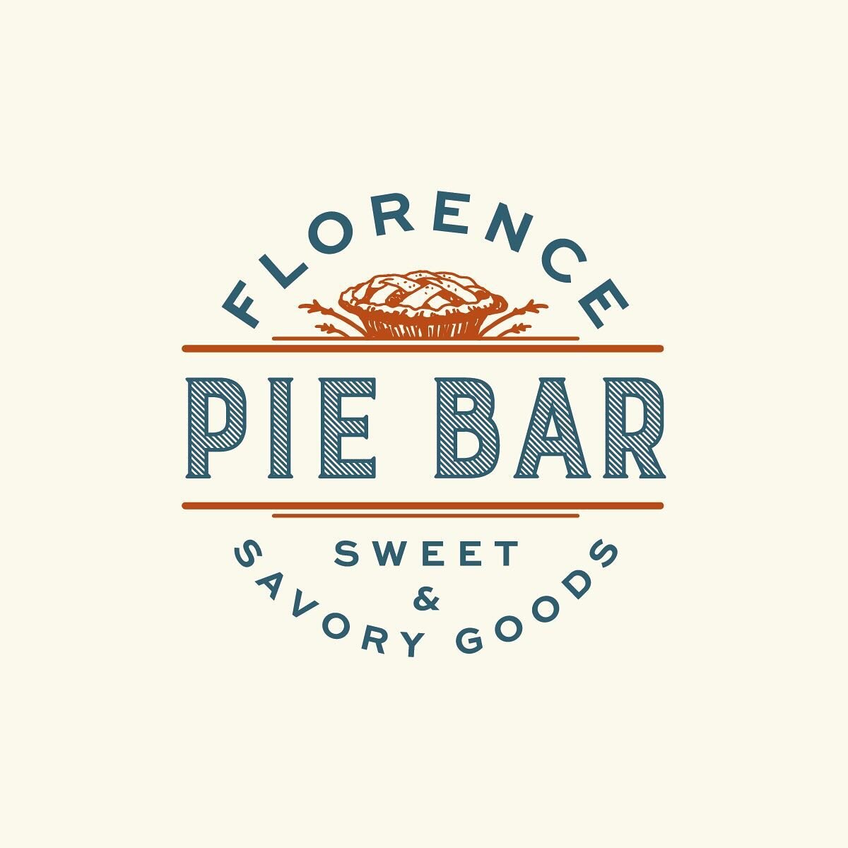 Fresh out of the oven: new work for @florencepiebar 🥧 Florence Pie Bar is nothing less than a local icon, and we were thrilled when we heard the legacy of this special bakery was in good hands with our friends over at @familiarscoffee 🖤 the announc