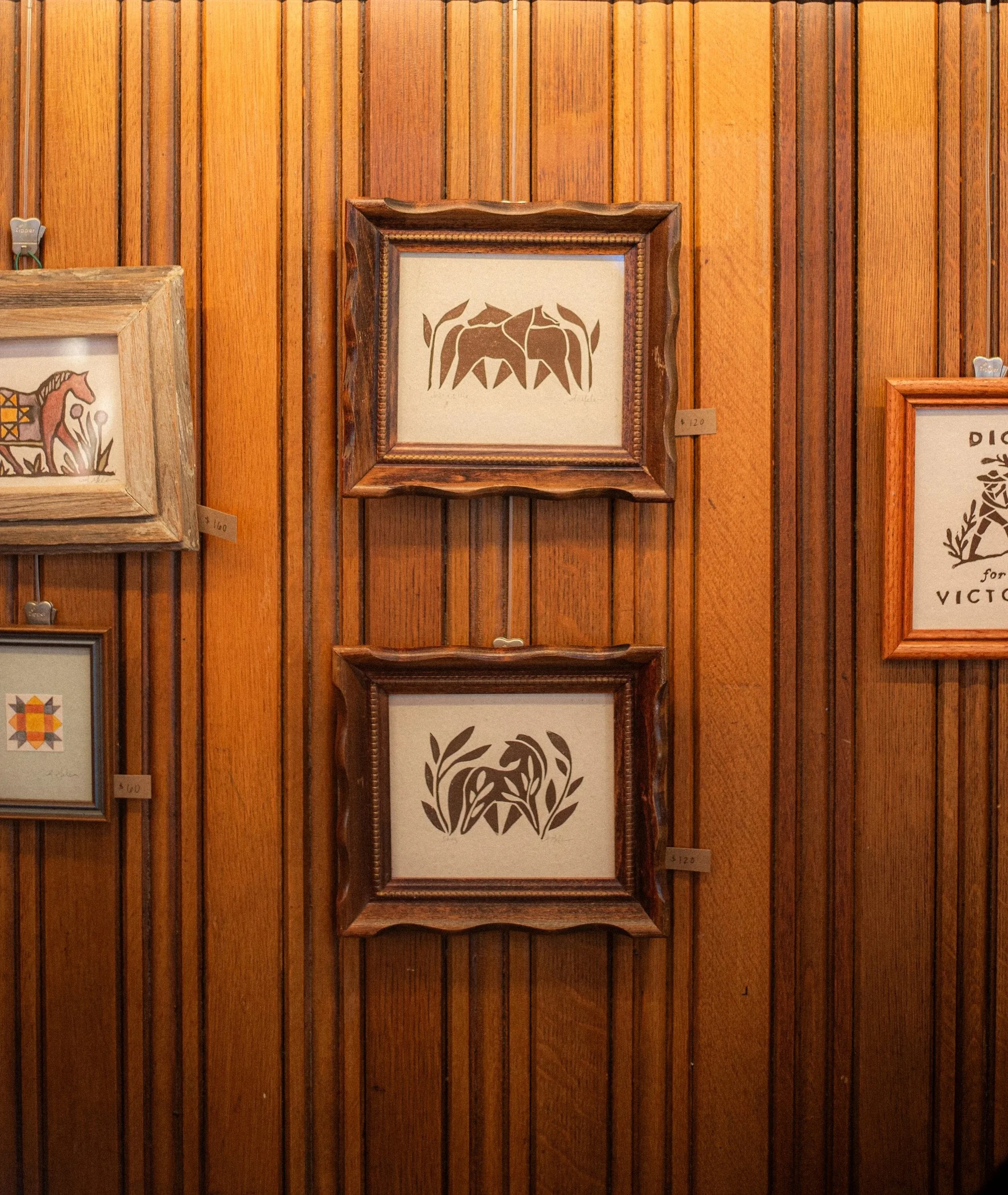 Framed Work on Display at Familiars Coffee &amp; Tea